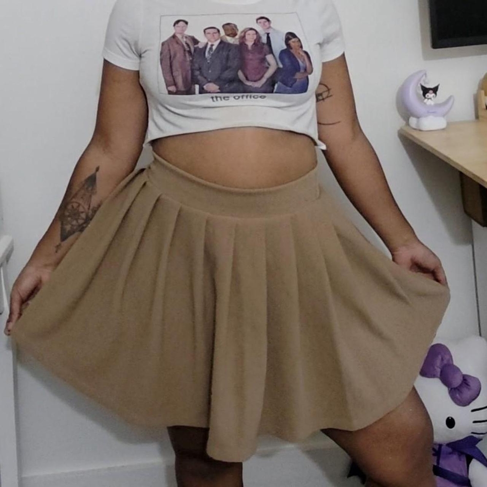 Tan Skater Skirt